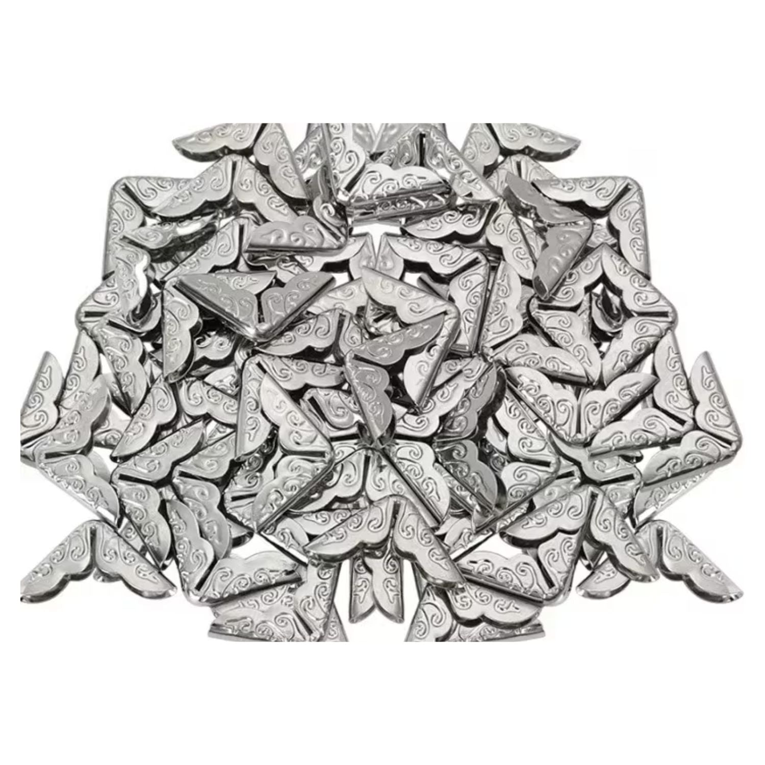 Mini Protectores de Esquinas Plateados 1.3cm Encuadernacion Hobbees