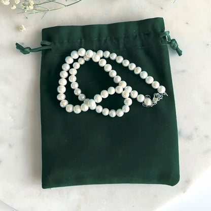 2 Bolsitas de Terciopelo Verde Bolsas Hobbees