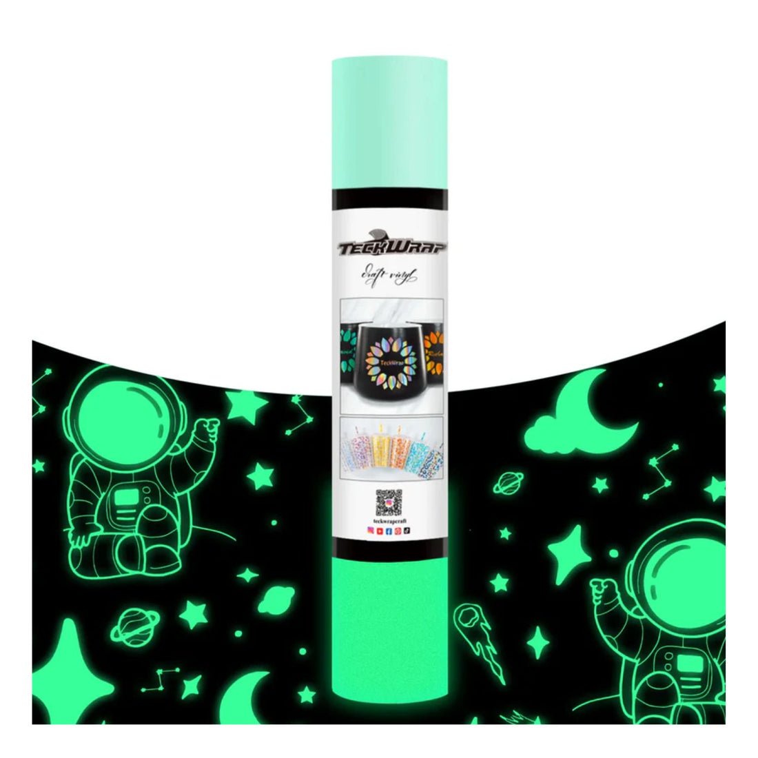 Glow In the Dark Vinyl Tiffany / Vinil Adhesivo Brilla en la Obscuridad Azul Tiffany Viniles Teckwrap