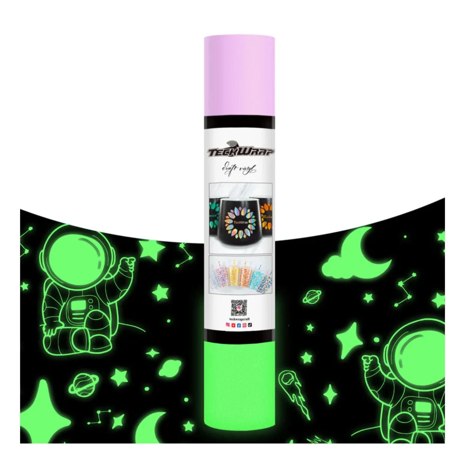 Glow In the Dark Vinyl Purple / Vinil Adhesivo Brilla en la Obscuridad Morado Viniles Teckwrap