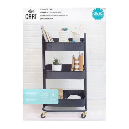 A la Cart Storage Cart Burnt Ash / Carrito Organizador con Ruedas Negro Almacenamiento y Organización We R Memory Keepers