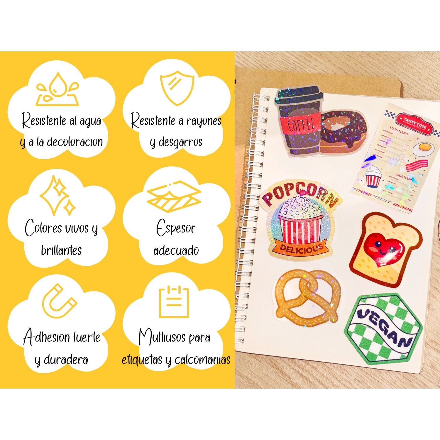 Laminate Sheets Sparkle Holographic / 50 Hojas Laminado Autoadhesivo Brillos Holo Acetato y Especializados Teckwrap