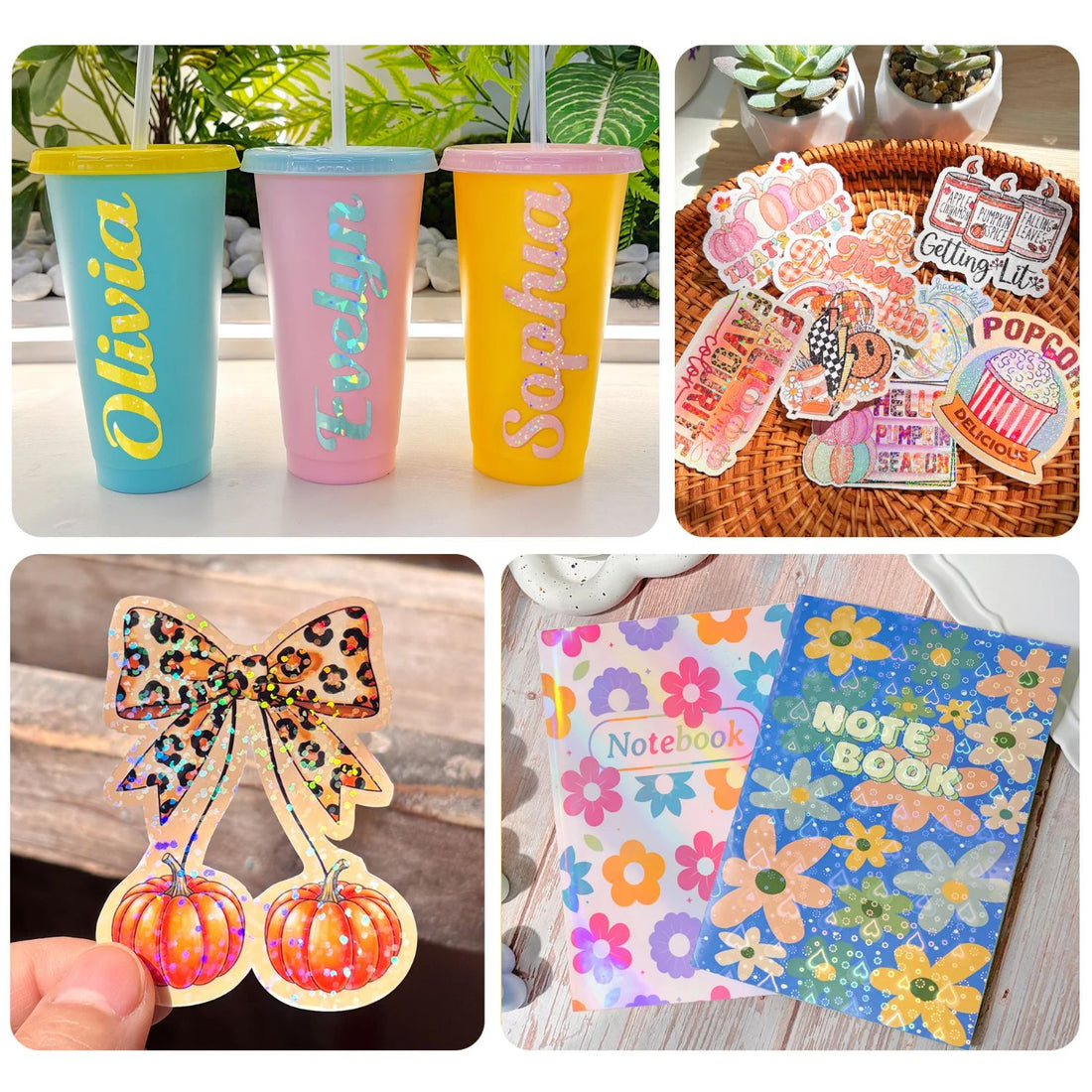 Laminate Sheets Sparkle Holographic / 50 Hojas Laminado Autoadhesivo Brillos Holo Acetato y Especializados Teckwrap