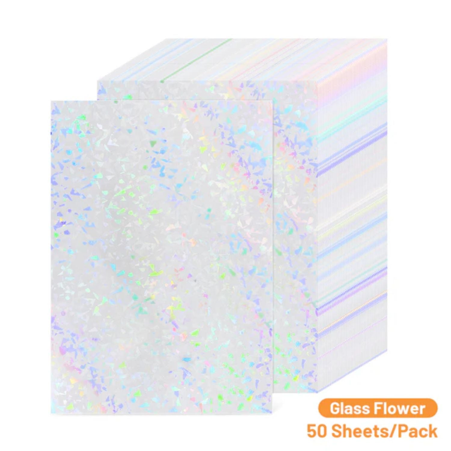 Laminate Sheets Glass Flower Holographic / 50 Hojas Laminado Autoadhesivo Flor De Cristal Holo Acetato y Especializados Teckwrap