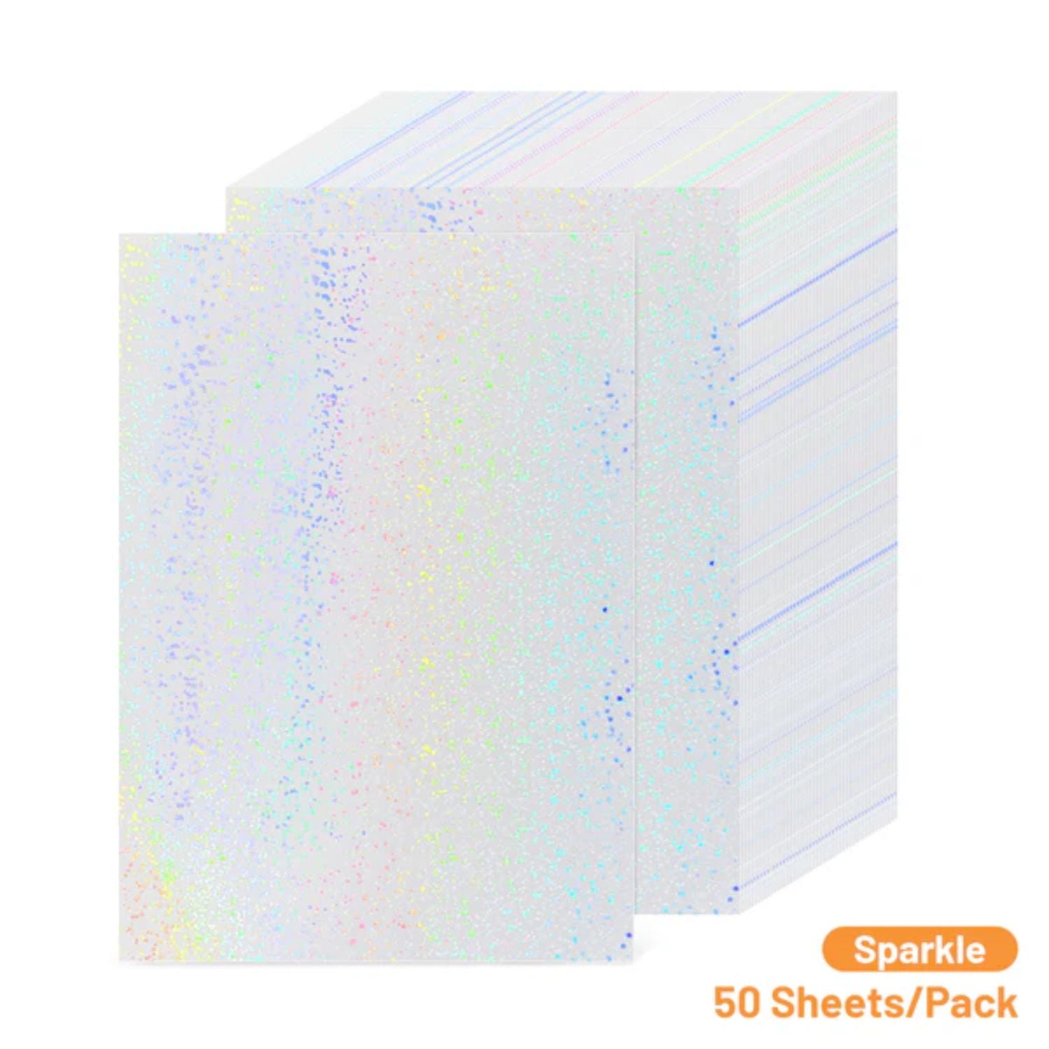 Laminate Sheets Sparkle Holographic / 50 Hojas Laminado Autoadhesivo Brillos Holo Acetato y Especializados Teckwrap