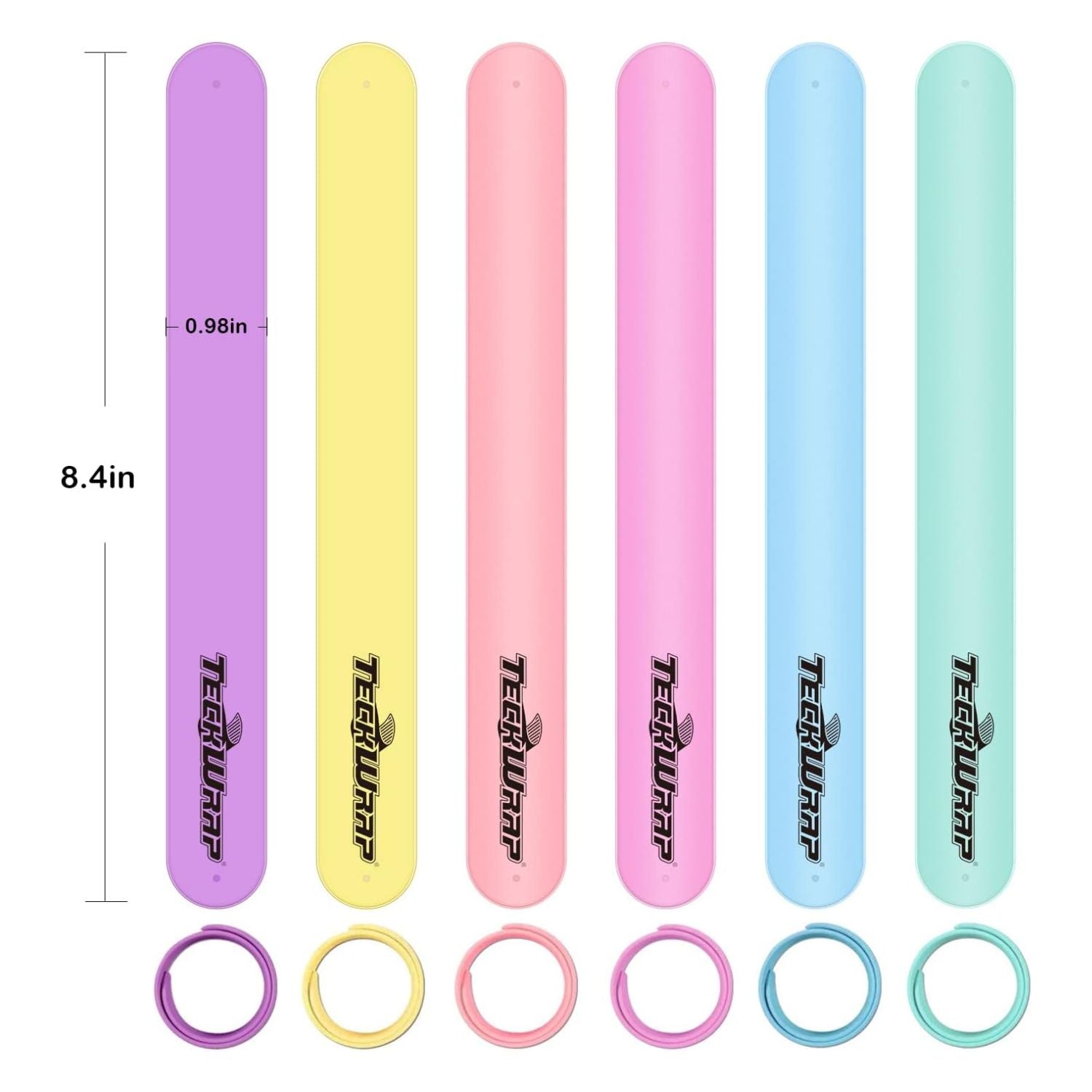 Silicone Slap Bracelets / Brazaletes Sujeta Rollos Almacenamiento y Organización Teckwrap