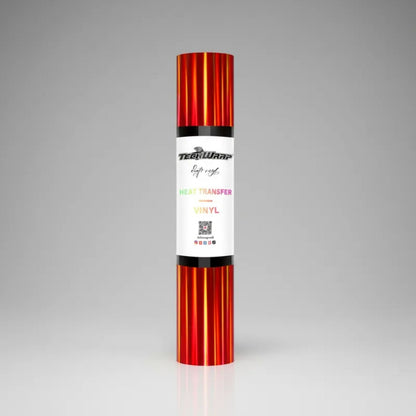 Soft Holo Flame Red HTV / Vinil Termoadhesivo Holográfico Flama Roja Viniles Teckwrap