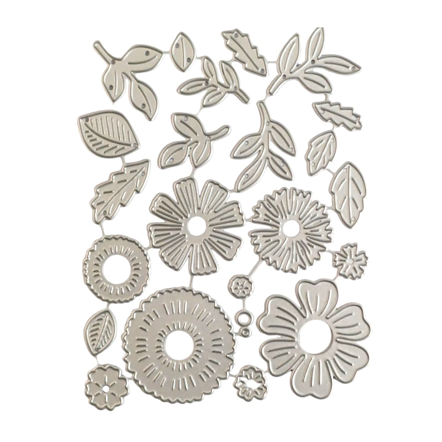 Set de Suajes o Troqueles de Flores y Hojas Dados de Corte / Suajes / Troqueles Hobbees