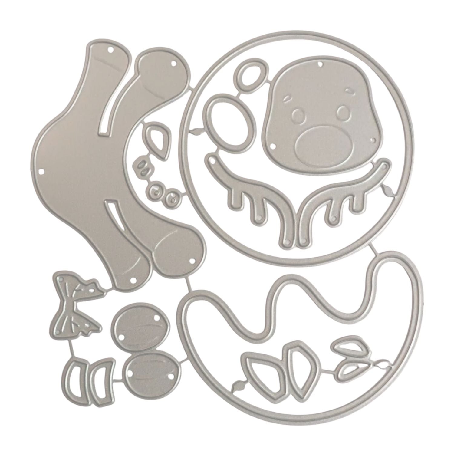 Suajes o Troqueles de Reno Sobre Esfera Navideña Dados de Corte / Suajes / Troqueles Hobbees