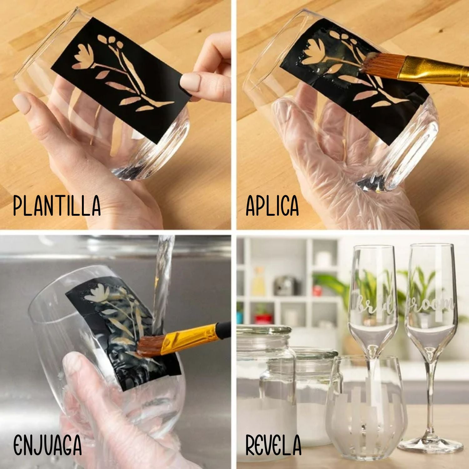 Glass Etching Cream / Crema Para Grabar Vidrio Pinturas Folkart