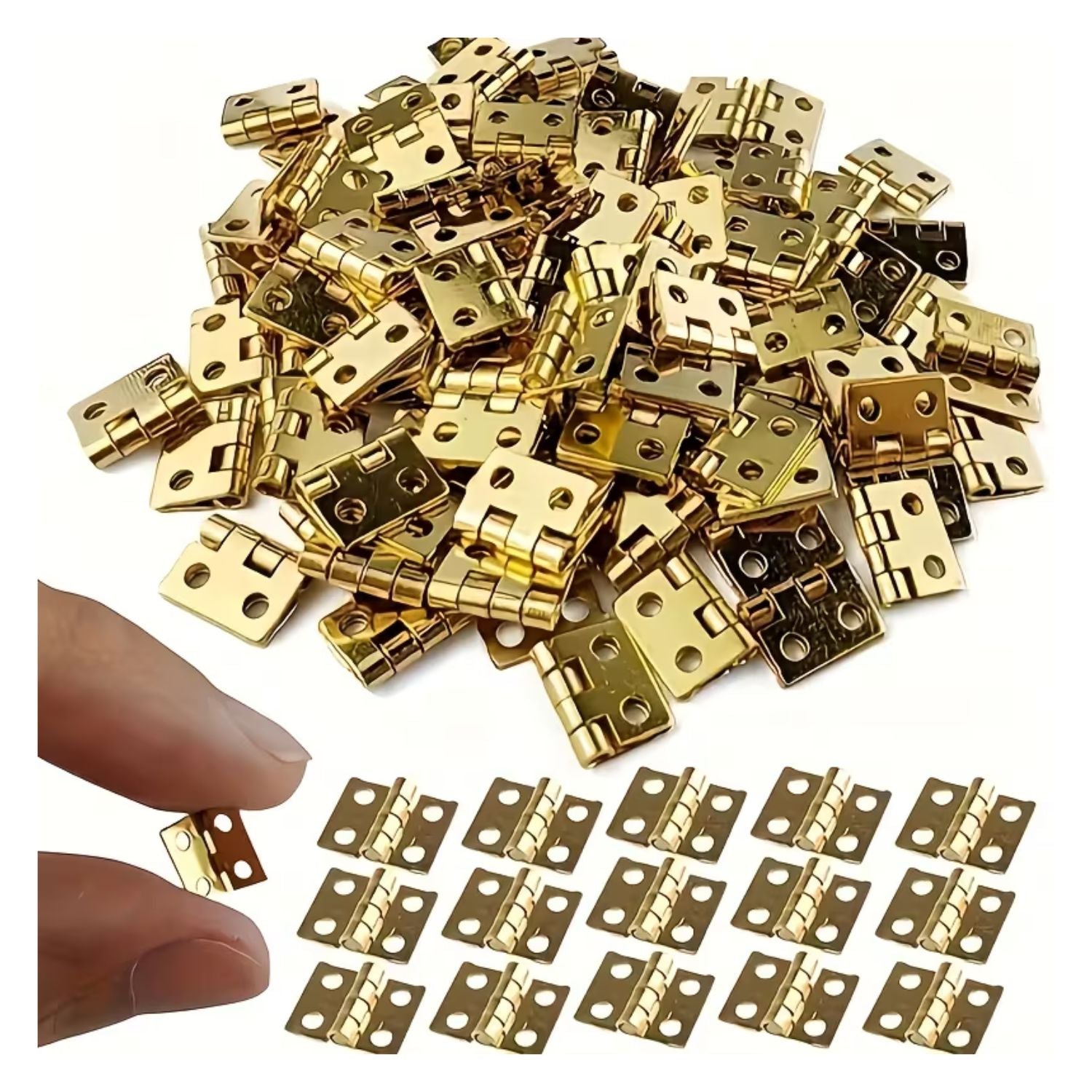Mini Bisagras Metálicas Doradas Accesorios Hobbees
