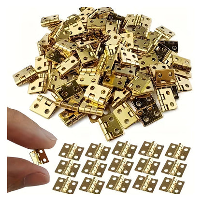 Mini Bisagras Metálicas Doradas Accesorios Hobbees