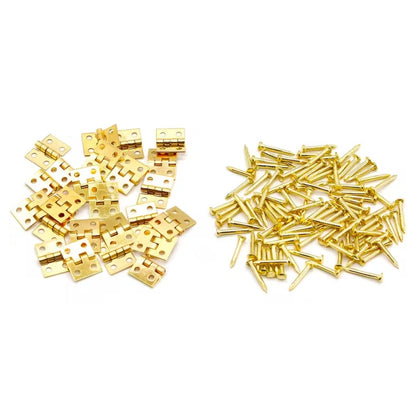 Mini Bisagras Metálicas Doradas Accesorios Hobbees