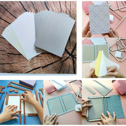 5 Hojas Cartón Gris 30.5cm Encuadernacion Hobbees