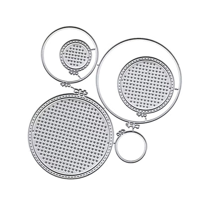 Suajes de Marco Circular y Cuadrillé Punto de Cruz Dados de Corte / Suajes / Troqueles Hobbees