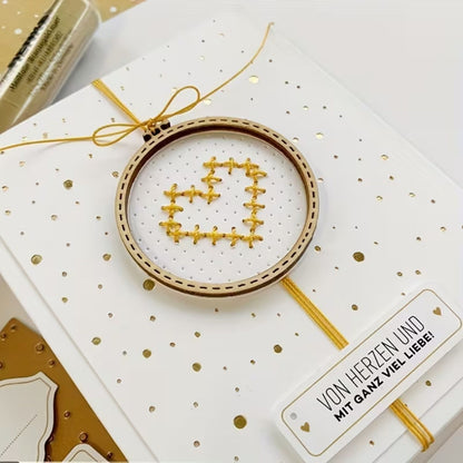 Suajes de Marco Circular y Cuadrillé Punto de Cruz Dados de Corte / Suajes / Troqueles Hobbees