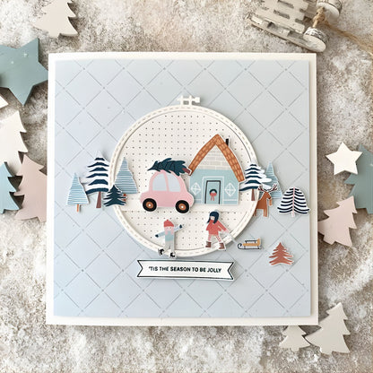 Suajes de Marco Circular y Cuadrillé Punto de Cruz Dados de Corte / Suajes / Troqueles Hobbees