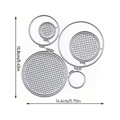 Suajes de Marco Circular y Cuadrillé Punto de Cruz Dados de Corte / Suajes / Troqueles Hobbees