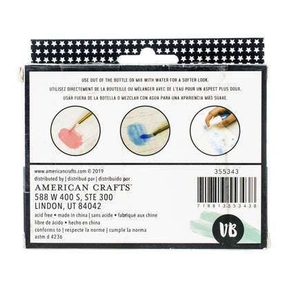 Set Acrylic Metallics Paint / Set de 4 Pinturas Acrílicas Metálicas Acrìlicos American Crafts