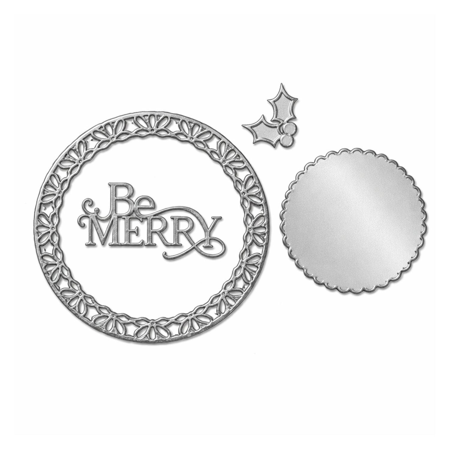 Be Merry Lace Doily Die / Suaje de Blonda Navideña Dados de Corte / Suajes / Troqueles Ultimate Crafts