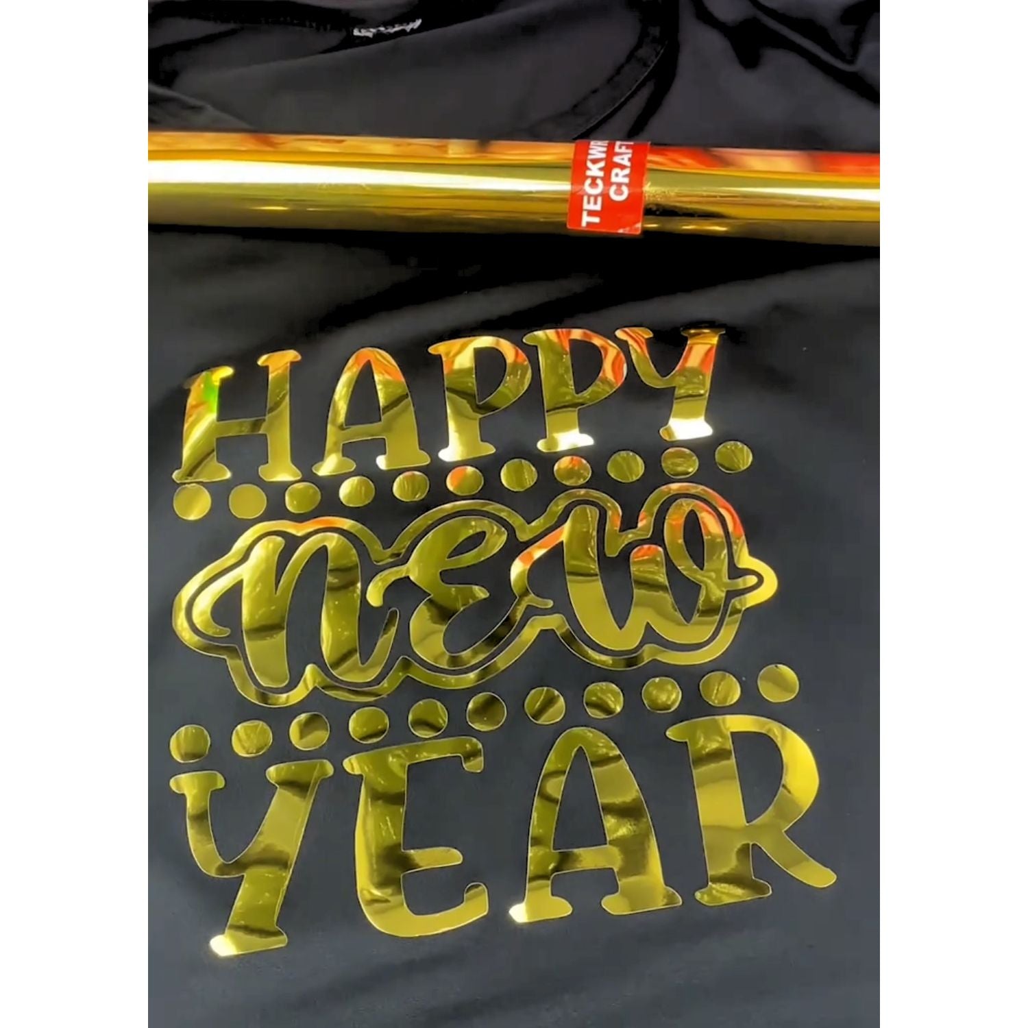 Metallic Chrome Heat Transfer Vinyl Gold / Vinil Metálico Termoadhesivo Dorado Viniles Teckwrap