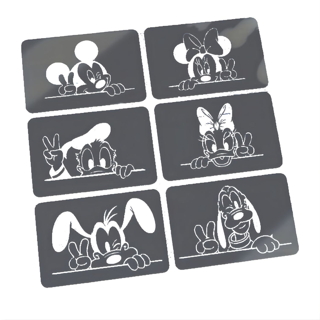 Set Stencils Pandilla Disney Peekaboo Esténciles / Plantillas Hobbees