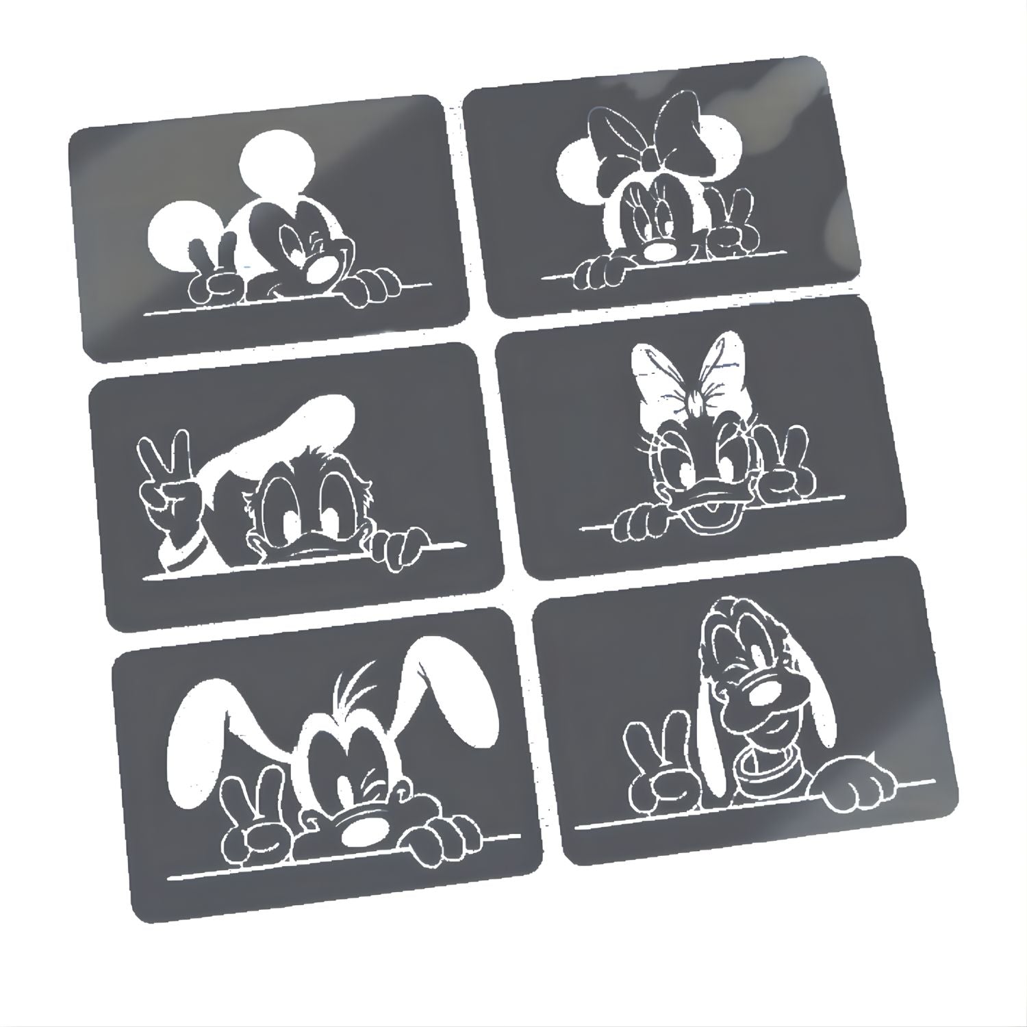 Set Stencils Pandilla Disney Peekaboo Esténciles / Plantillas Hobbees