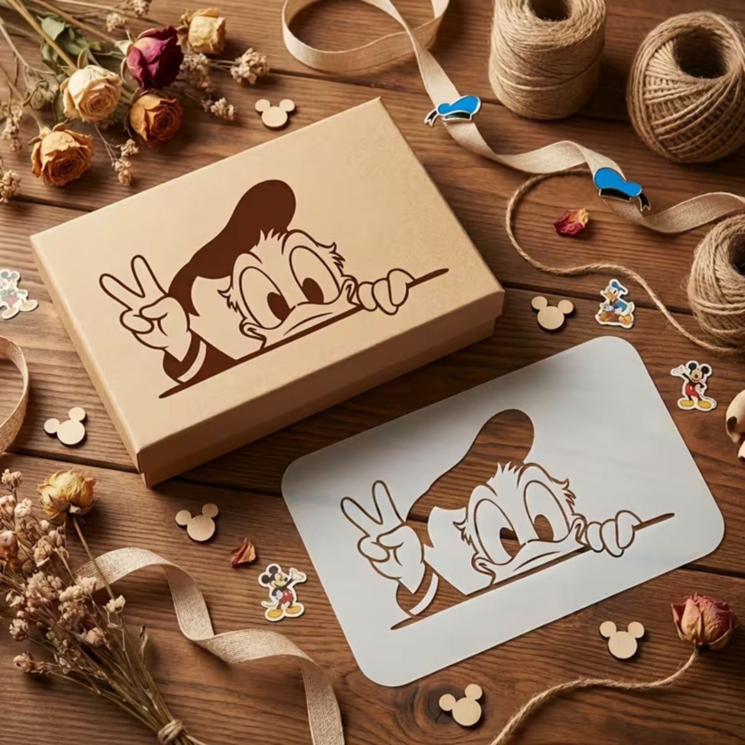 Set Stencils Pandilla Disney Peekaboo Esténciles / Plantillas Hobbees