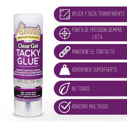Always Ready Clear Gel Tacky Glue / Pegamento en Gel Siempre Listo Adhesivos / Pegamentos Aleene&