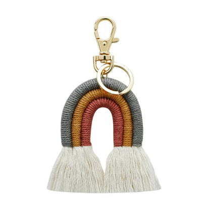 Llavero Arcoiris Gris y Beige Regalos Hobbees