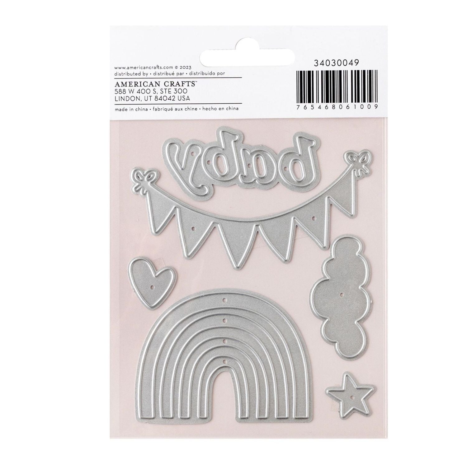 Hello Little Girl Metal Die Set / Juego de Suajes Dados de Corte / Suajes / Troqueles American Crafts