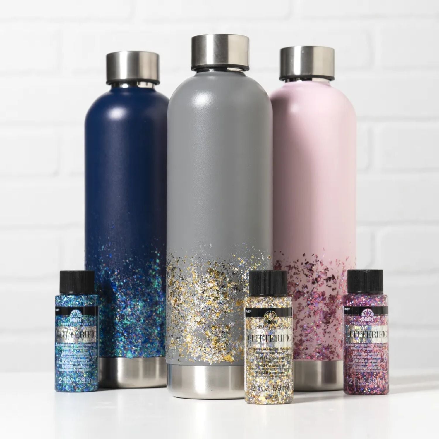 FolkArt Glitterific Paint Silver / Pintura Acrílica con Glitter Acrìlicos Plaid