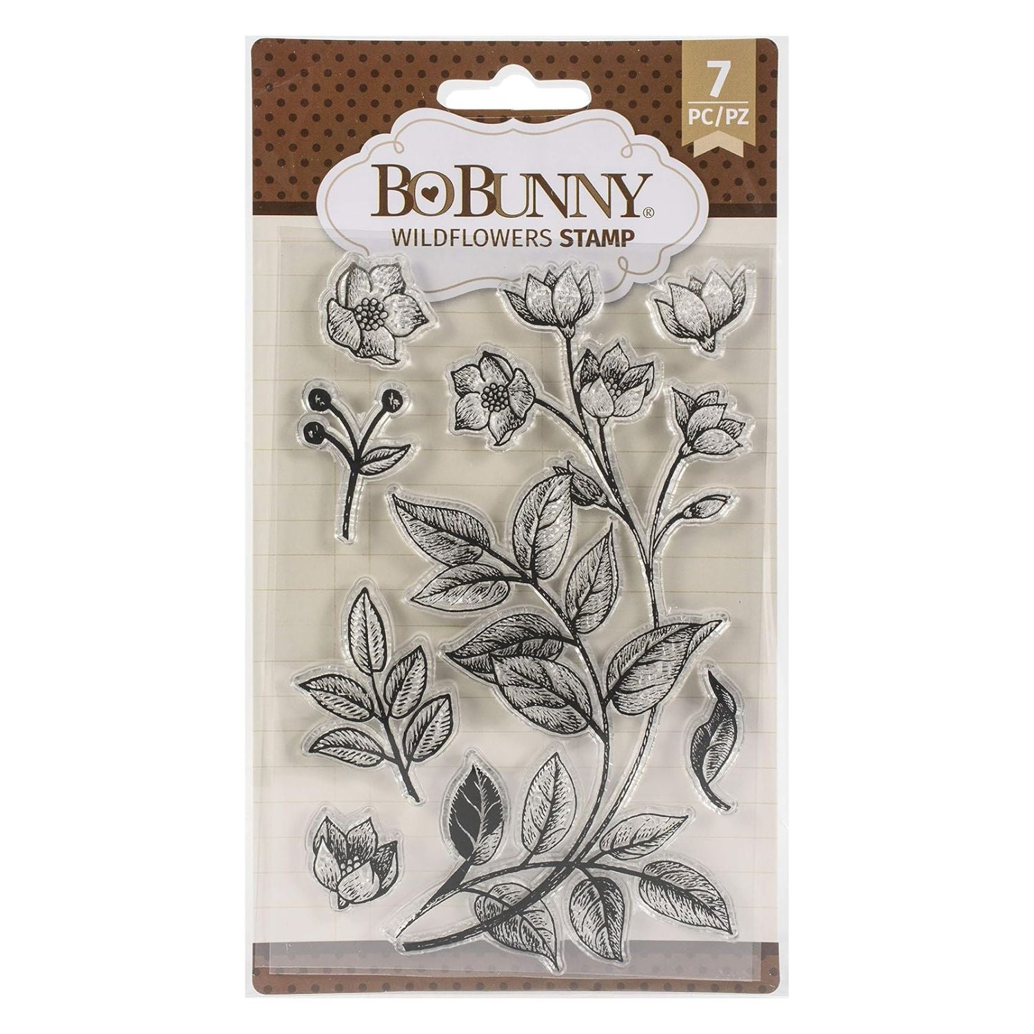 Wildflowers Stamps / 7 Sellos de Flores Silvestres Sellos BoBunny