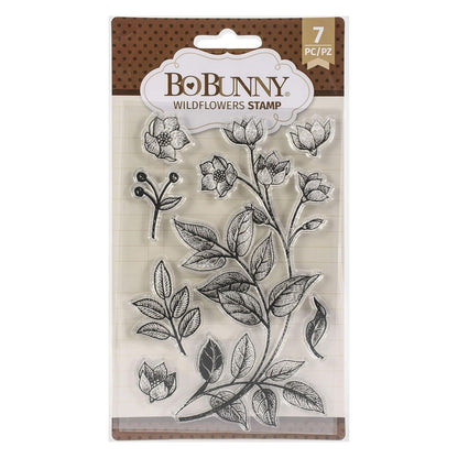 Wildflowers Stamps / 7 Sellos de Flores Silvestres Sellos BoBunny