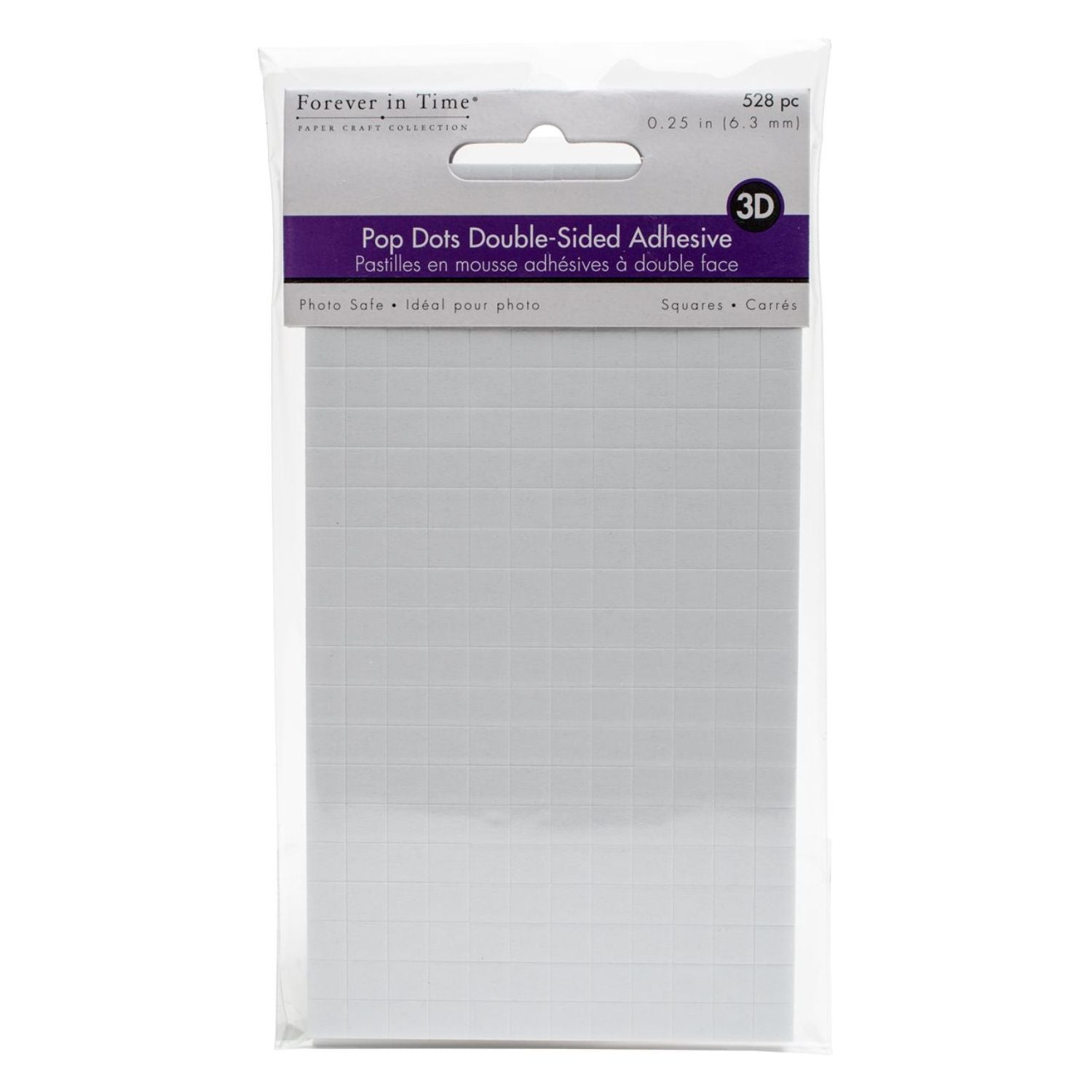 3D Pop Dots Dual-Adhesive Foam / Foami Cuadrados Adhesivos 6.3 mm Adhesivos / Pegamentos Multicraft Imports
