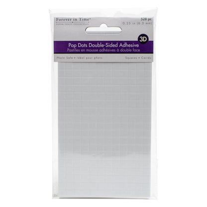 3D Pop Dots Dual-Adhesive Foam / Foami Cuadrados Adhesivos 6.3 mm Adhesivos / Pegamentos Multicraft Imports