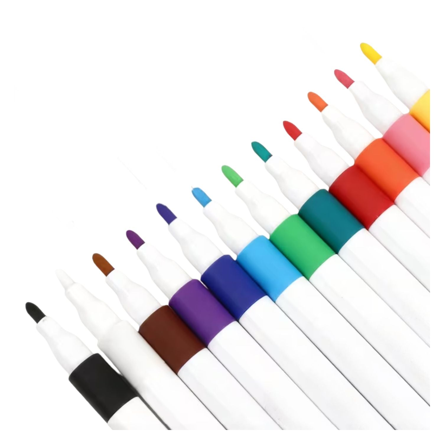 Set Marcadores Acrílicos Con Estuche Colores y Plumones Hobbees