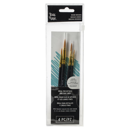 Paint Brush Set Round / 4 Pinceles Redondos Pinceles y Brochas Brea Reese