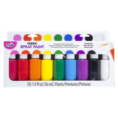 Spray Paint Party Pack / Pintura Para Tela En Spray Fiesta Arcoiris Pintura para Tela Tulip