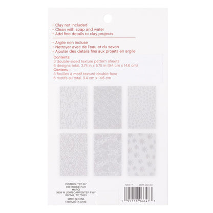 Texture Sheets / Láminas Texturizadas Florales Medios Mixtos y Pastas Texturizadoras American Crafts