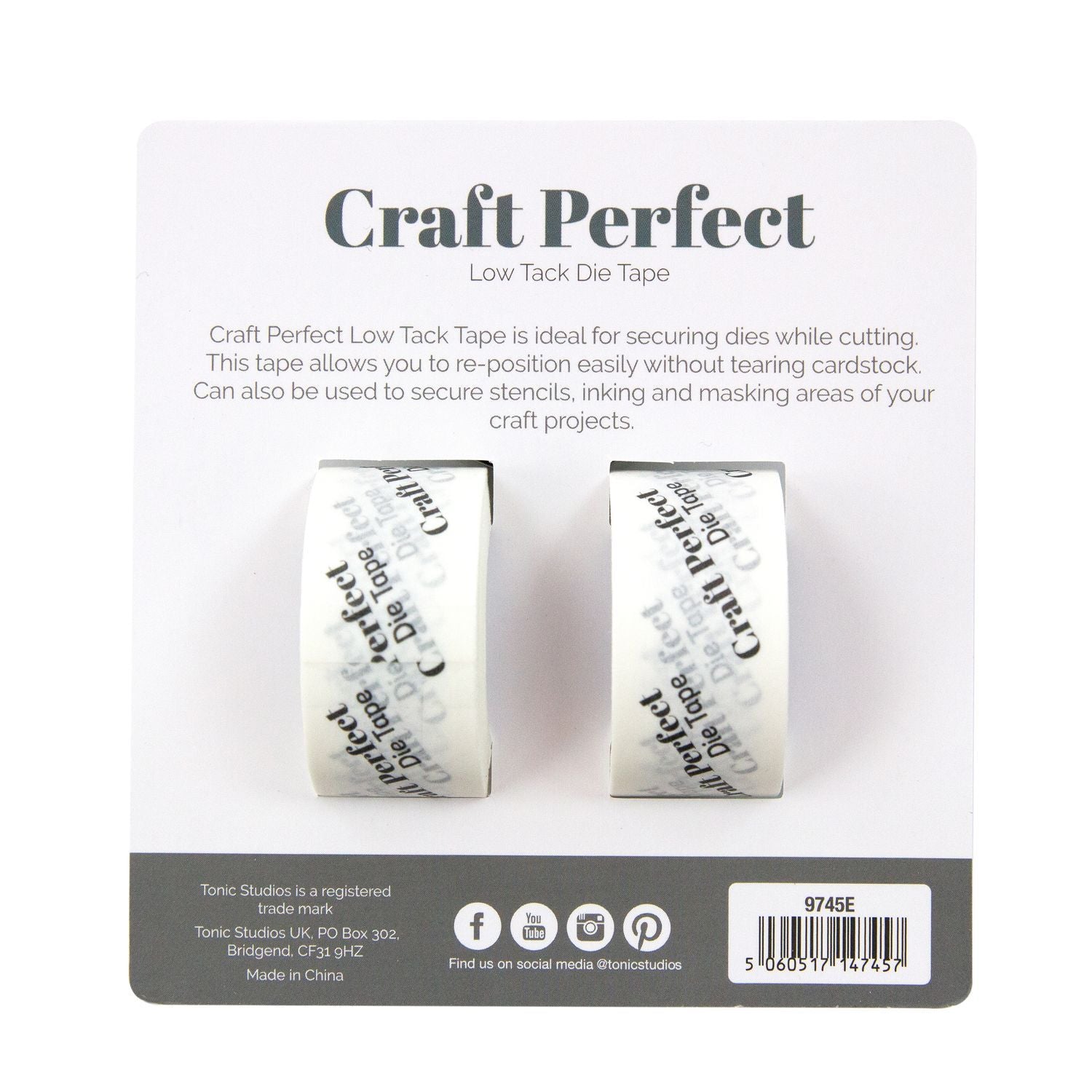 Low Tack Die Tape / Cinta Adhesiva De Baja Adherencia Para Troquelado Adhesivos / Pegamentos Craft Perfect