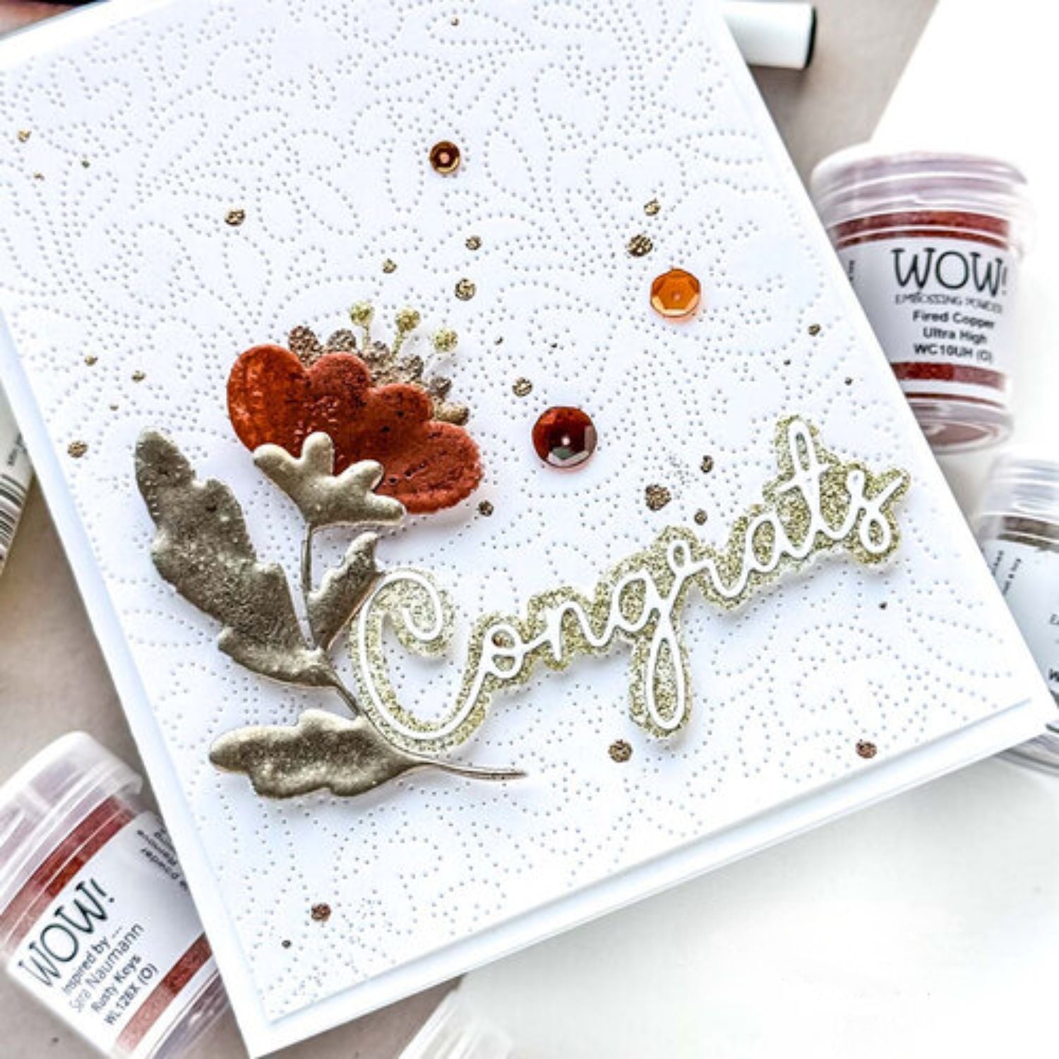 Platinum Embossing Powder Ultra High / Polvo de Embossing Plateado Ultra Calidad Polvos de Embossing Wow!