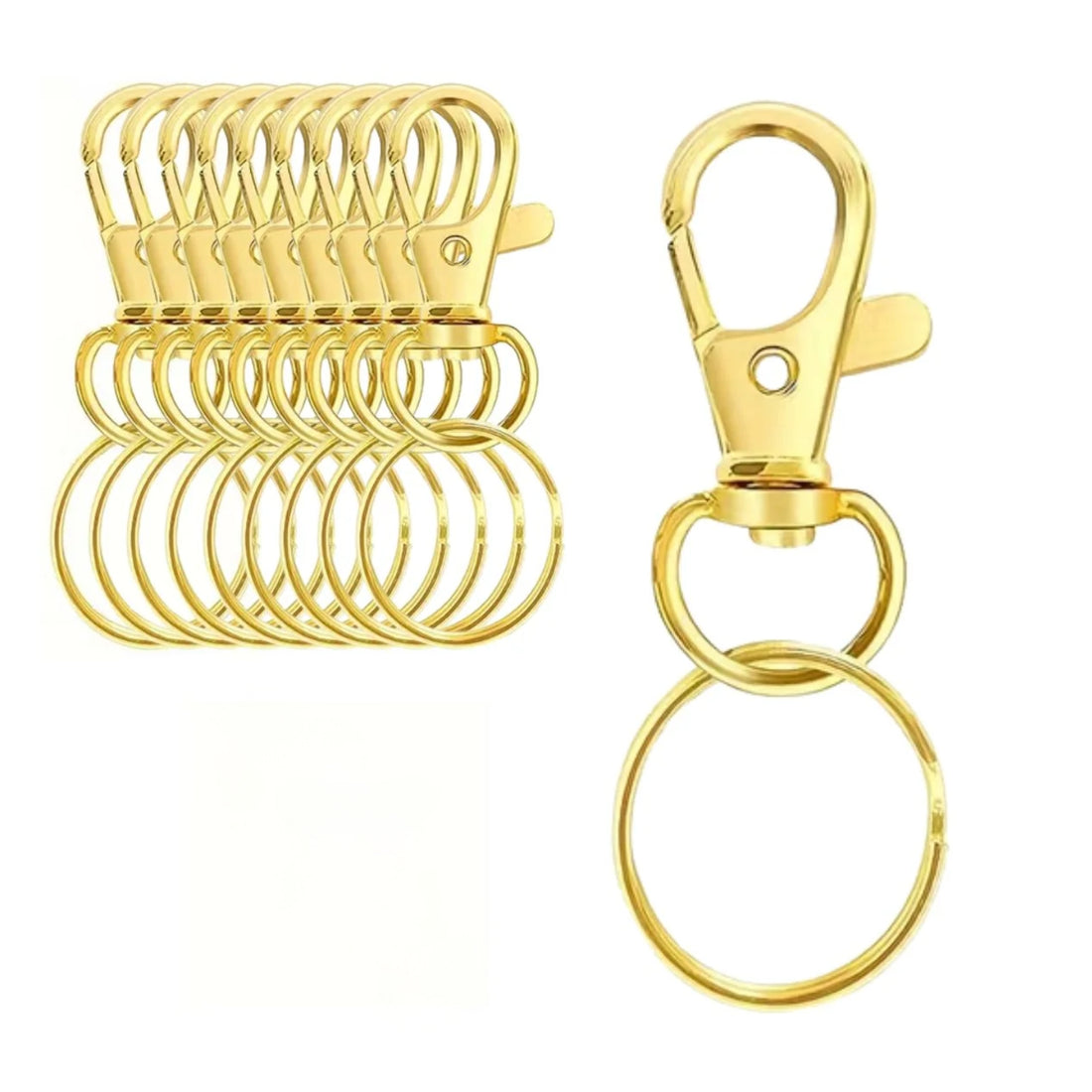 10 Herrajes para Hacer Llaveros color Dorado Accesorios Hobbees