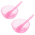 2 Tazones Rosas Con Cuchara Para Mezclar Herramientas Hobbees