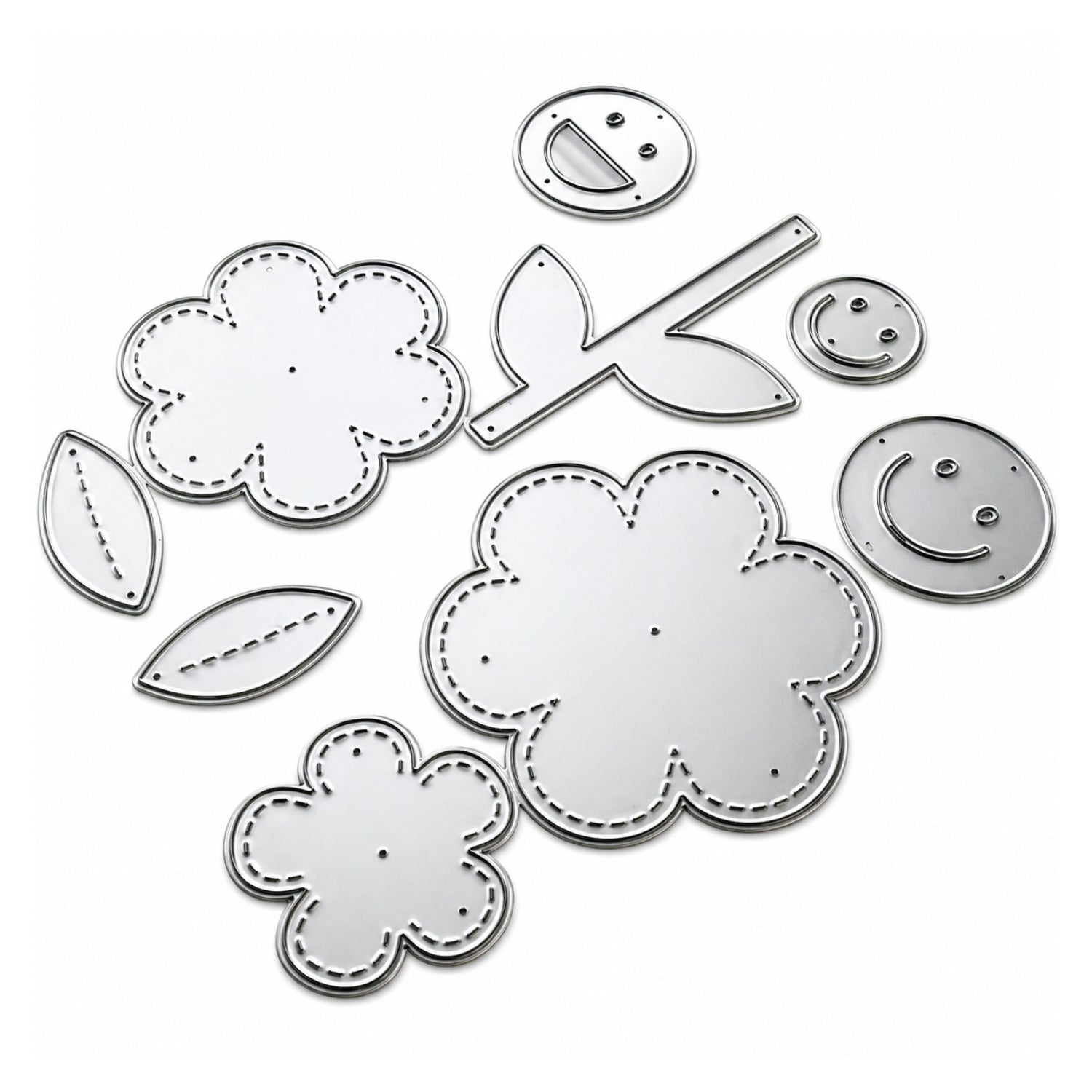 Set de Suajes o Troqueles de Flores Smiley Dados de Corte / Suajes / Troqueles Hobbees