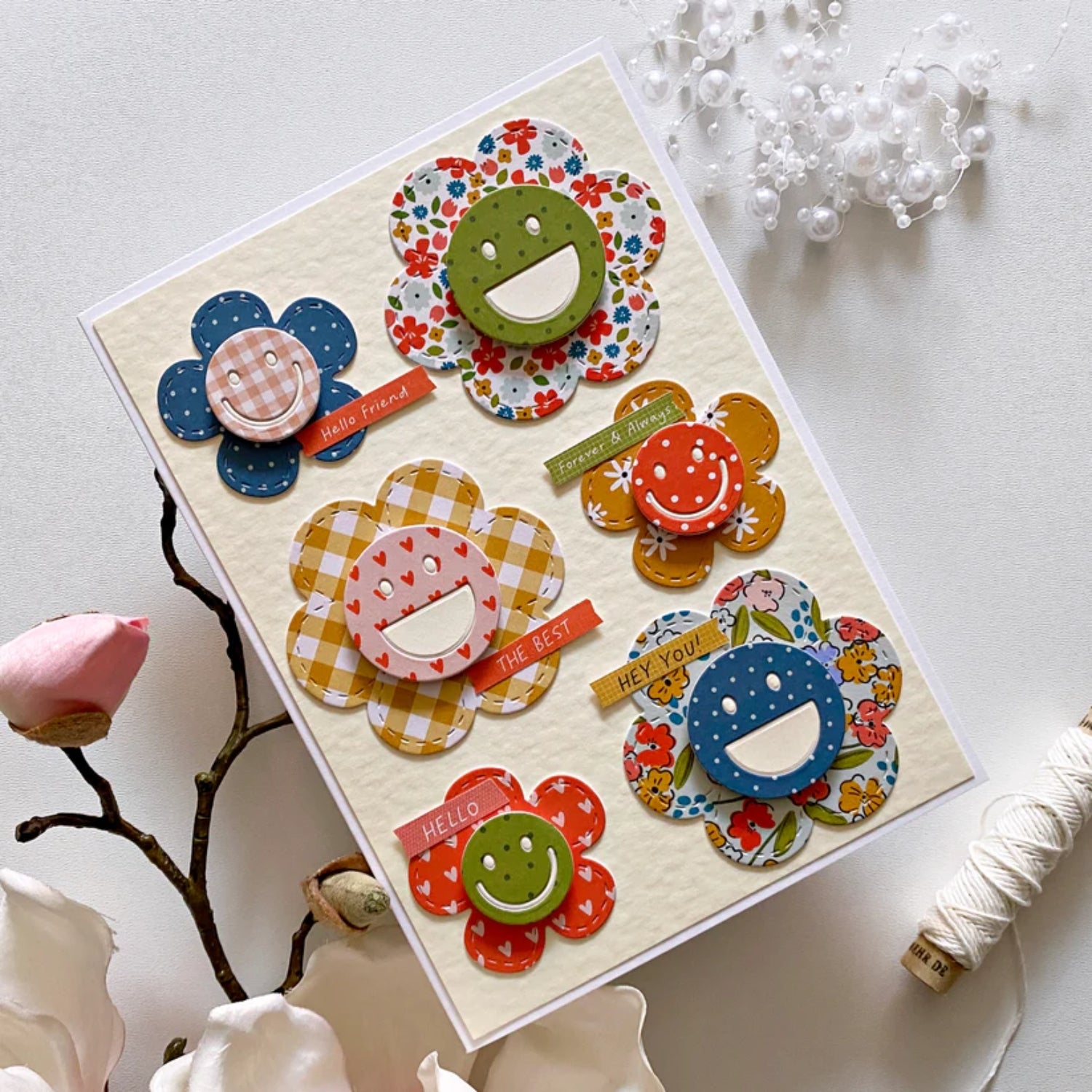 Set de Suajes o Troqueles de Flores Smiley Dados de Corte / Suajes / Troqueles Hobbees