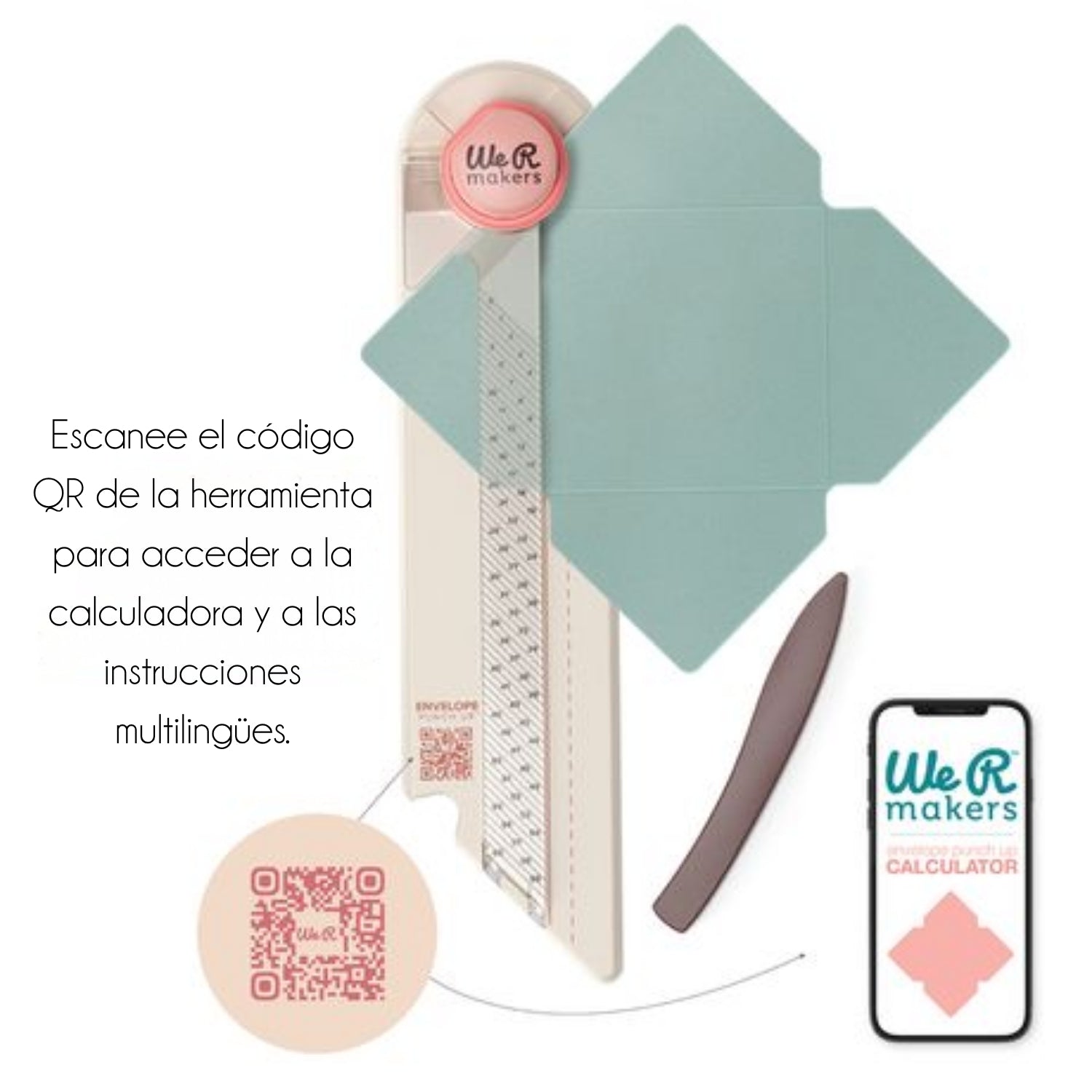 Envelope Punch Up / Tabla Perforadora Para Hacer Sobres Con Guías Herramientas We R Makers