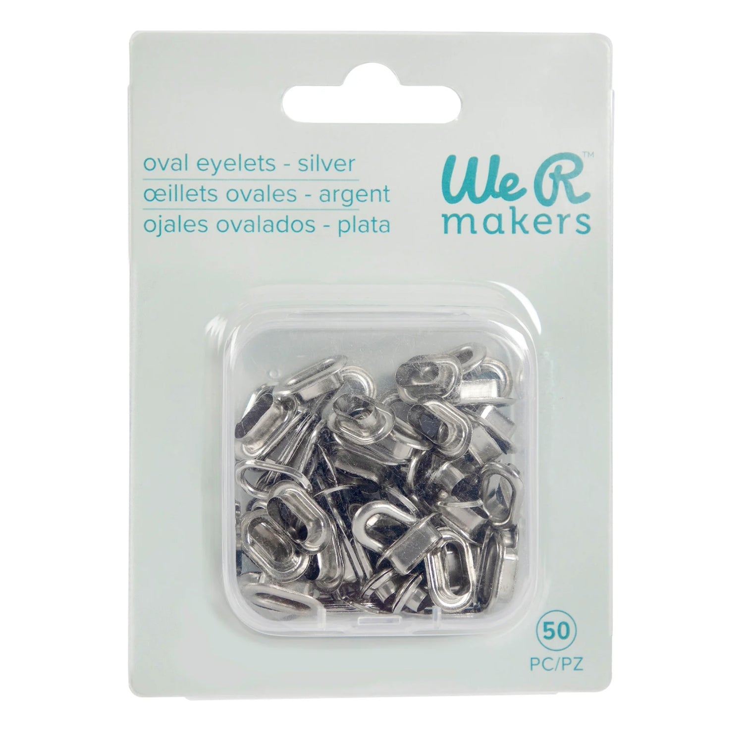 Silver Oval Eyelets / Ojillos Ovalados Plateados Eyelets, Ojilos We R Makers
