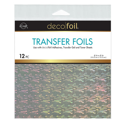Transfer Foil Icy 6 x 6" / 12 Hojas de Foil Reactivo al Toner Adornos / Embellishments Therm O Web