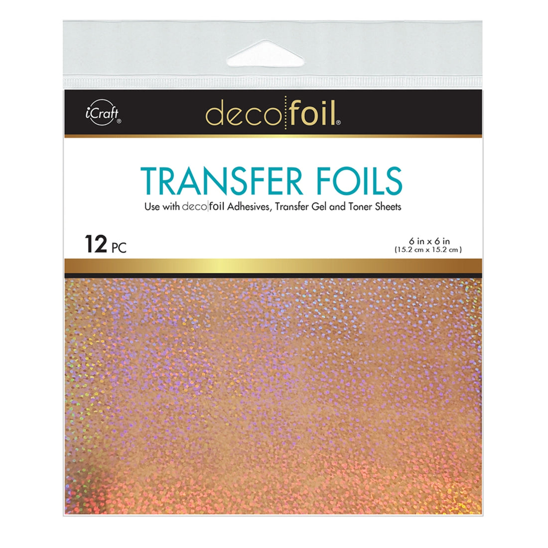 Transfer Foil Sparkling Cider 6 x 6"/ 12 Hojas de Foil Reactivo al Toner Adornos / Embellishments Therm O Web